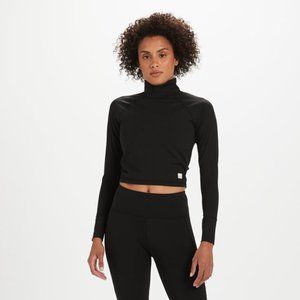 Vuori Marine Mock Neck Rash Guard Top (Size: XS/S, Color: Black)